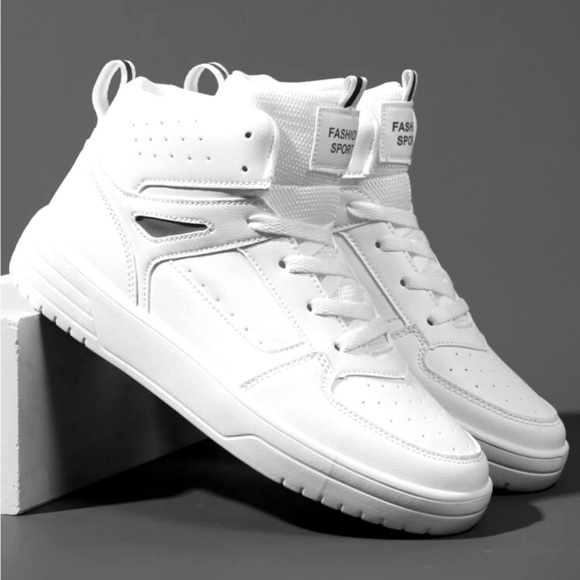 Jolie Other - Men's Flats Shoes Casual Sneakers, Lace Up Lightweight High-Top Daily Shoes